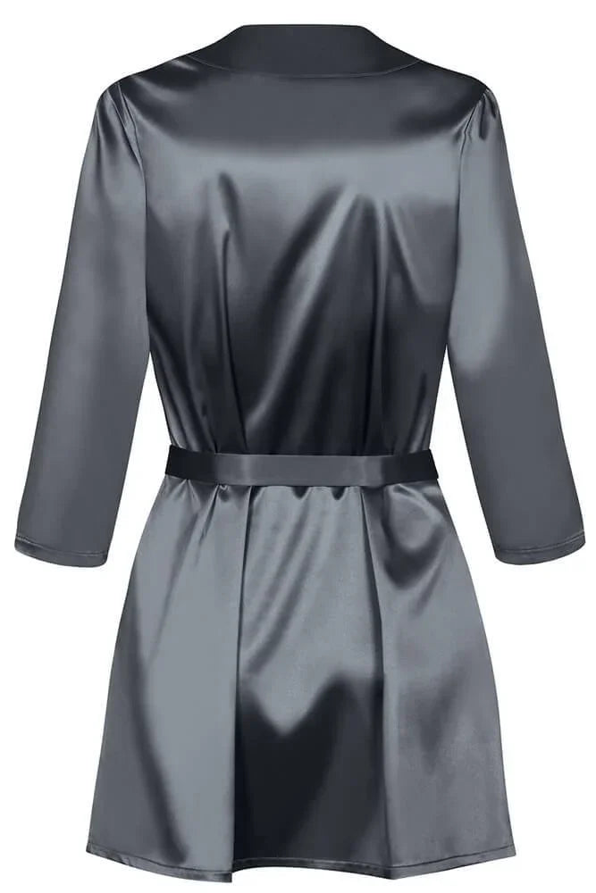 Obsessive - Γυναικεία ρόμπα - Obsessive Satinia Robe Gray OB0642 - E-string.gr