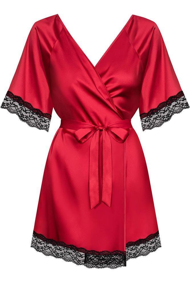 Obsessive - Γυναικεία ρόμπα - Obsessive Sensuelia robe Κόκκινη OB9835 - E-string.gr