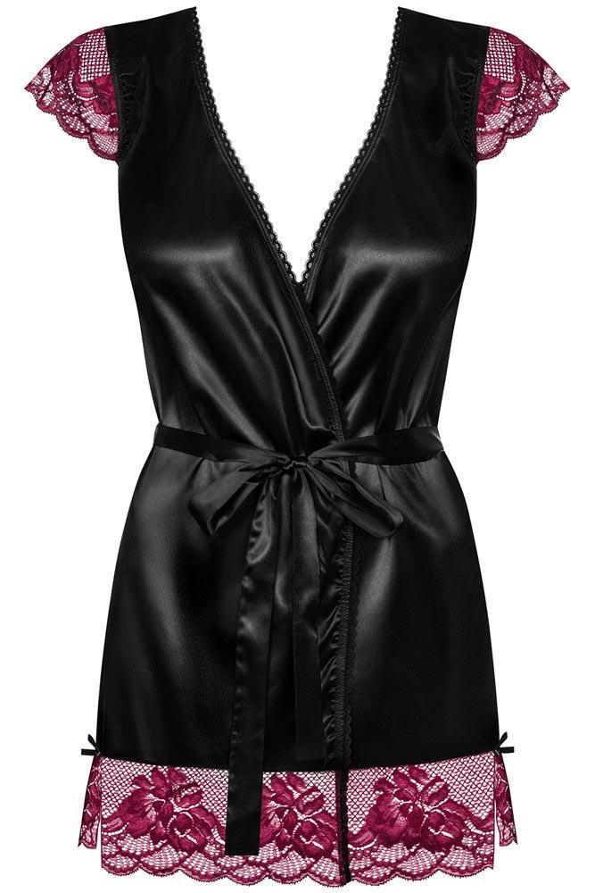 Obsessive - Γυναικεία ρόμπα - Obsessive 842 Robe Black OB5432 - E-string.gr