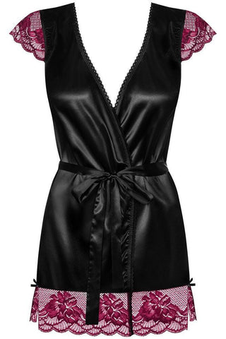 Obsessive - Γυναικεία ρόμπα - Obsessive 842 Robe Black OB5432 - E-string.gr