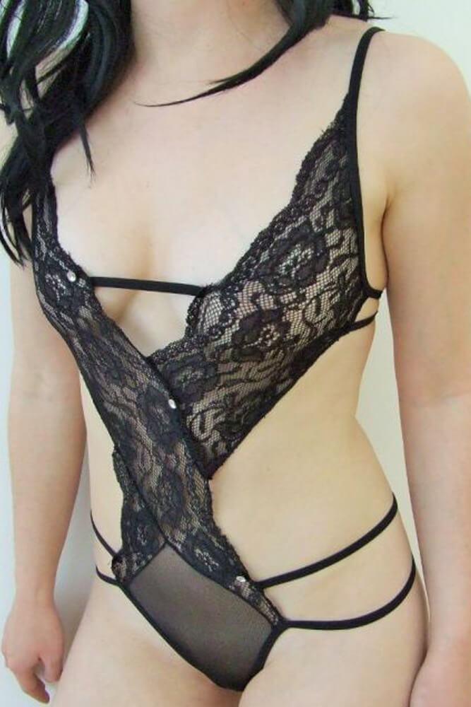 AnnaMu - Γυναικείο κορμάκι- Elena Lace Teddy SC4055 - E-string.gr