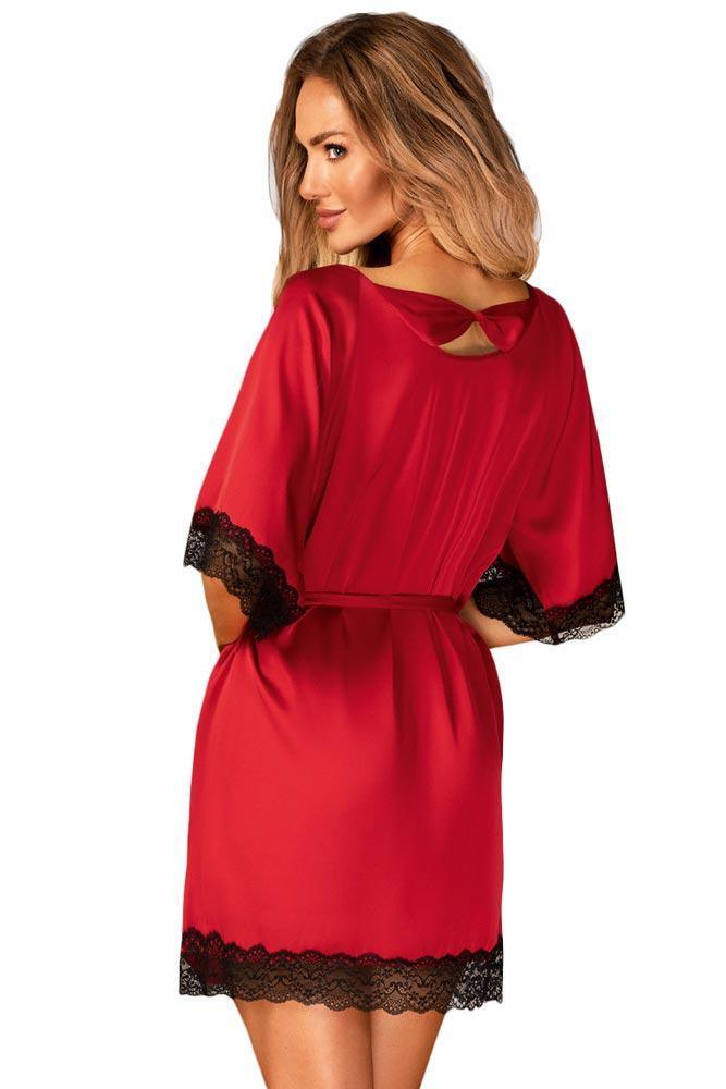 Obsessive - Γυναικεία ρόμπα - Obsessive Sensuelia robe Κόκκινη OB9835 - E-string.gr