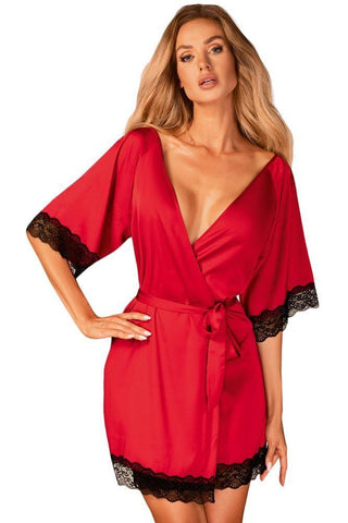 Obsessive - Γυναικεία ρόμπα - Obsessive Sensuelia robe Κόκκινη OB9835 - E-string.gr
