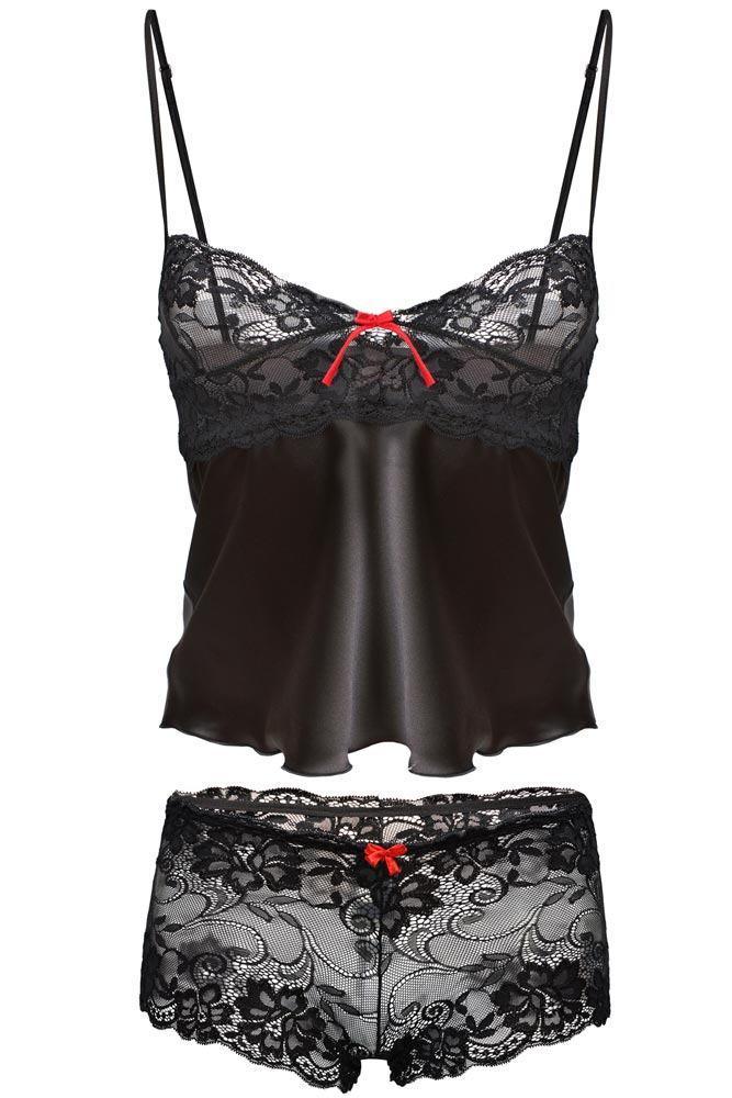 Dkaren - Γυναικείο σετ εσωρούχων - Dkaren AGA Μαύρο DK-AGA-Black - E-string.gr