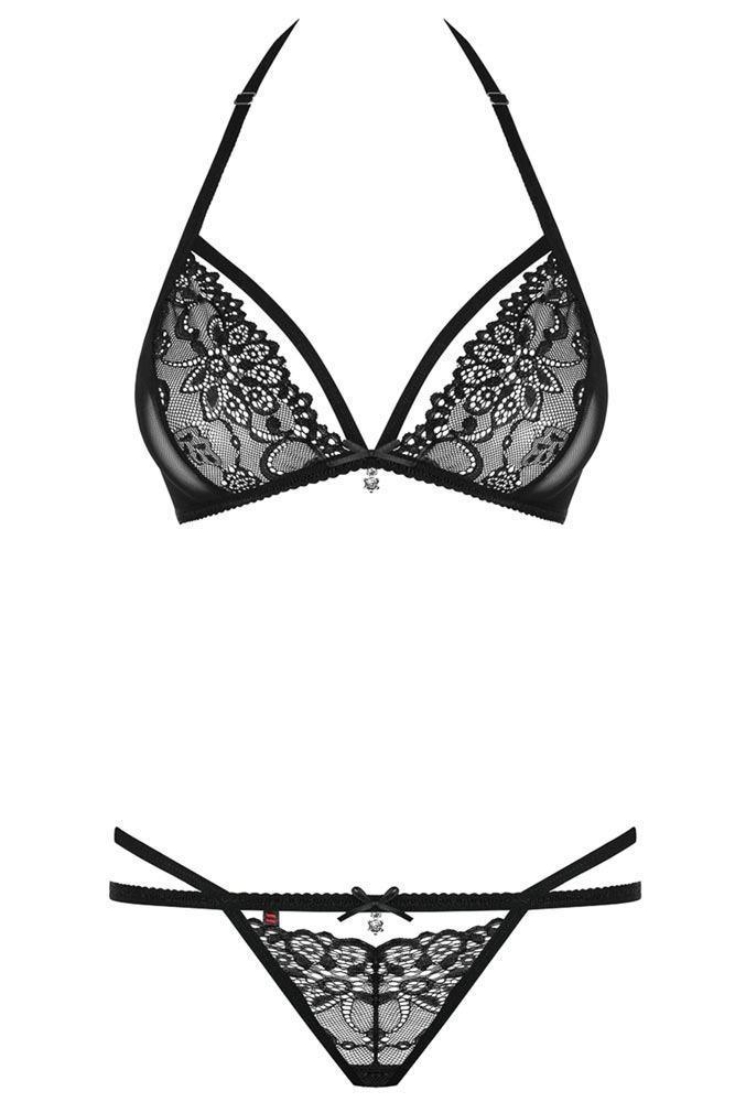 Obsessive - Γυναικείο σετ εσωρούχων - Obsessive 838-Set 2pcs Μαύρο OB2461 - E-string.gr
