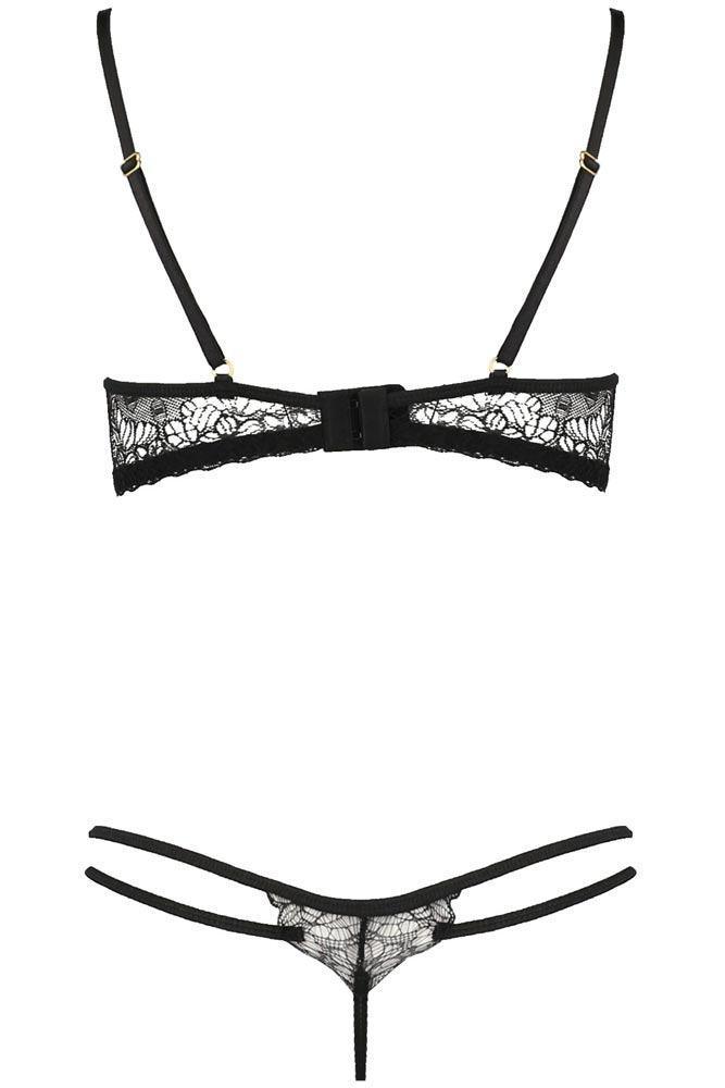 Passion - Γυναικείο σετ εσώρουχα - Passion Esmeralda Set Μαύρο PS0054 - E-string.gr