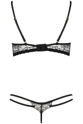 Passion - Γυναικείο σετ εσώρουχα - Passion Esmeralda Set Μαύρο PS0054 - E-string.gr