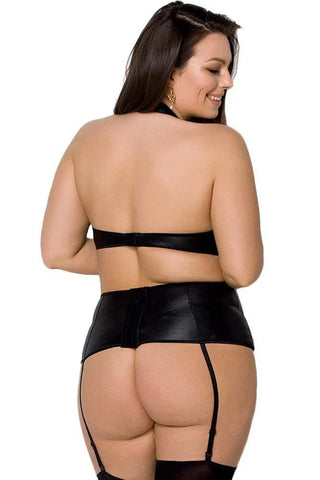 Passion - Γυναικείο σετ εσώρουχα Plus Size - Passion Nancy Set Μαύρο PS0058 - E-string.gr