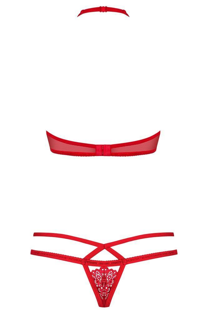 Obsessive - Γυναικείο σετ εσωρούχων - OBSESSIVE 838-Set 2pcs Κόκκινο OB6675 - E-string.gr