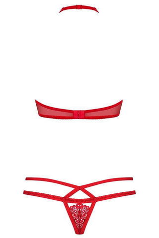 Obsessive - Γυναικείο σετ εσωρούχων - OBSESSIVE 838-Set 2pcs Κόκκινο OB6675 - E-string.gr