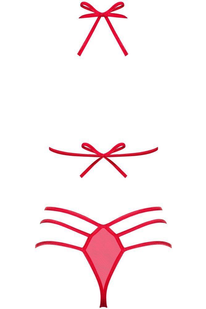 Obsessive - Γυναικείο σετ εσωρούχων - Obsessive Giftella 2 pcs κόκκινο OB5622 - E-string.gr