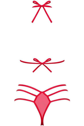 Obsessive - Γυναικείο σετ εσωρούχων - Obsessive Giftella 2 pcs κόκκινο OB5622 - E-string.gr