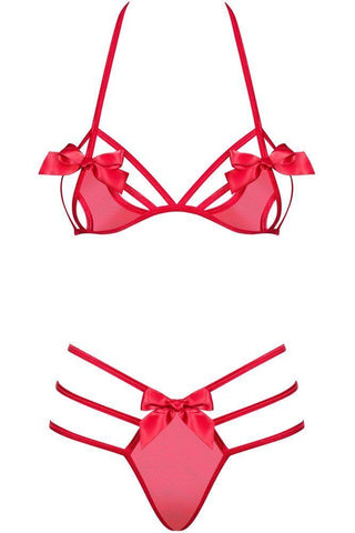 Obsessive - Γυναικείο σετ εσωρούχων - Obsessive Giftella 2 pcs κόκκινο OB5622 - E-string.gr