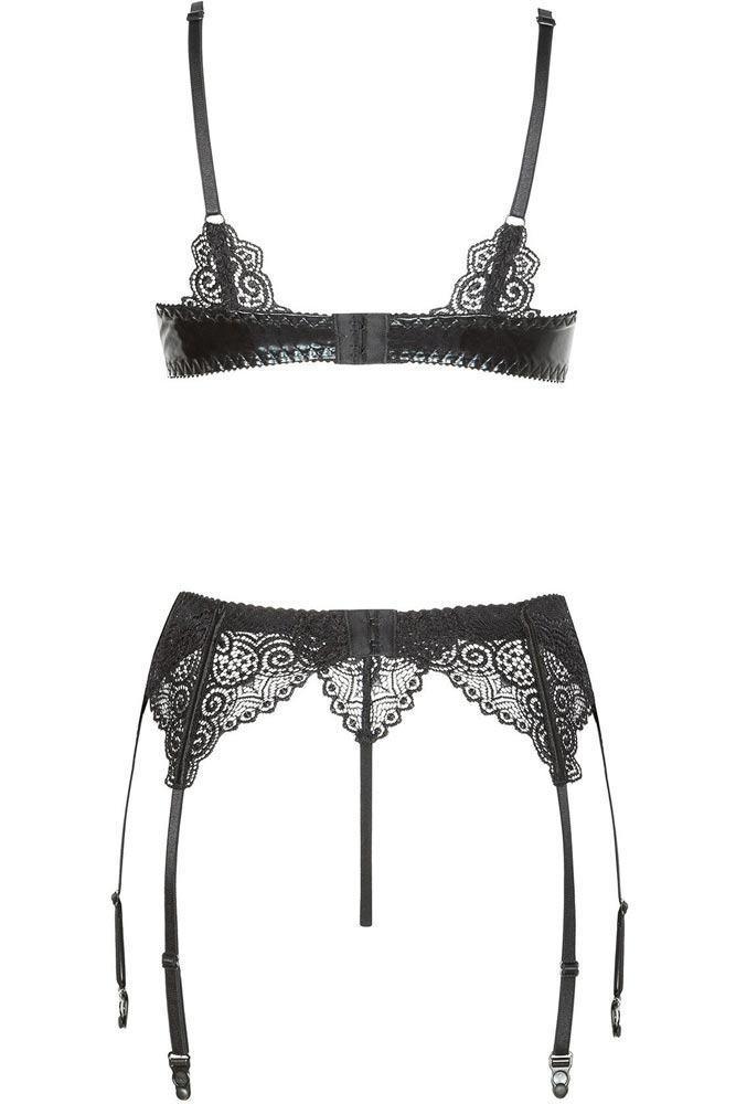 Beauty Night - Γυναικείο σετ εσωρούχων - Beauty Night Marilyn Set Μαύρο BN10386 - E-string.gr