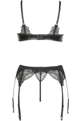 Beauty Night - Γυναικείο σετ εσωρούχων - Beauty Night Marilyn Set Μαύρο BN10386 - E-string.gr