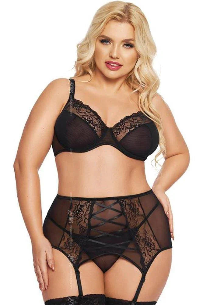 Softland - Γυναικείο σετ εσωρούχων - Softline Dolores Μαύρο SFL1893-Black - E-string.gr
