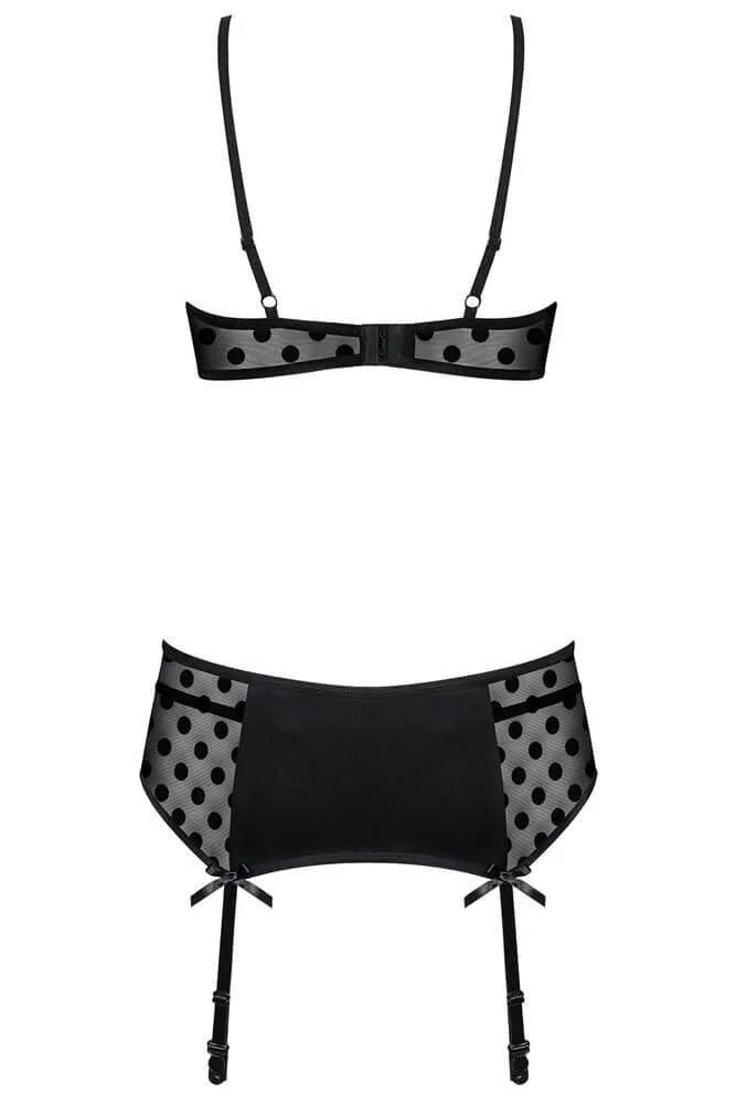 Obsessive - Γυναικείο σετ εσωρούχων- Obsessive Dotina set 3pcs OB2455 - E-string.gr