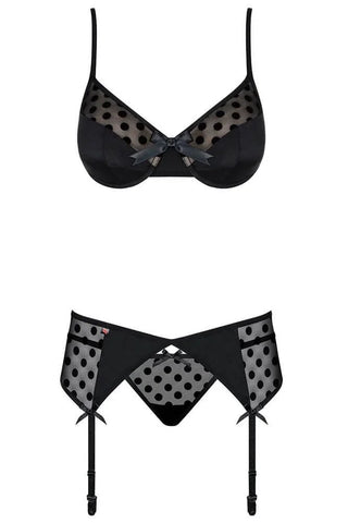 Obsessive - Γυναικείο σετ εσωρούχων- Obsessive Dotina set 3pcs OB2455 - E-string.gr