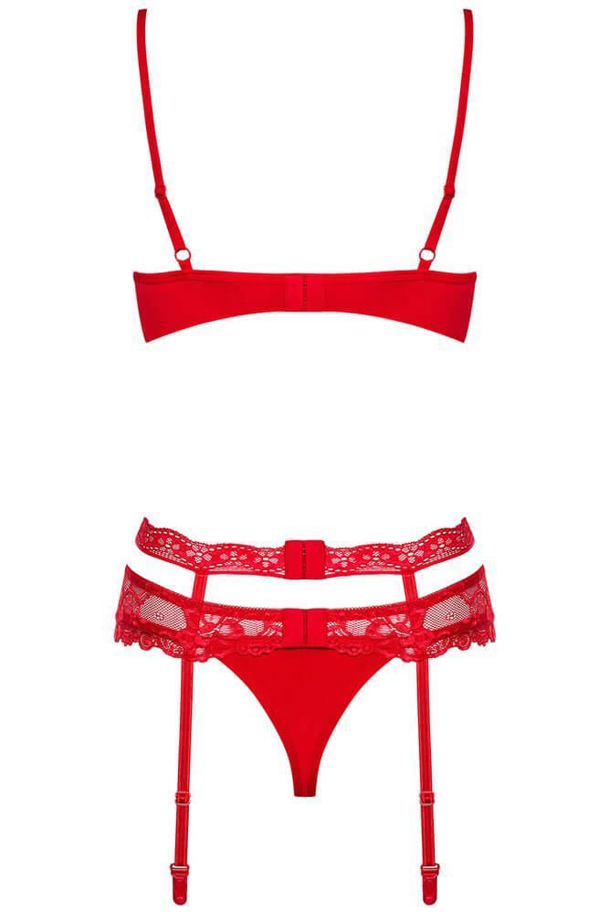 Obsessive - Γυναικείο σετ εσωρούχων- Obsessive Heartina 3 pcs set OB1519 - E-string.gr