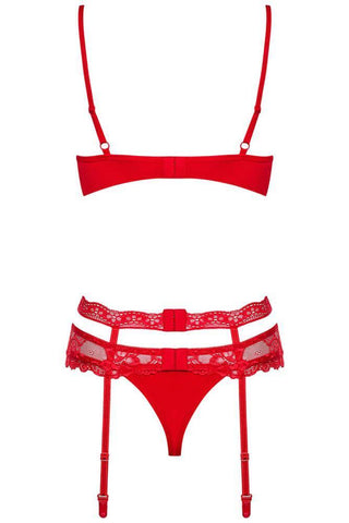 Obsessive - Γυναικείο σετ εσωρούχων- Obsessive Heartina 3 pcs set OB1519 - E-string.gr