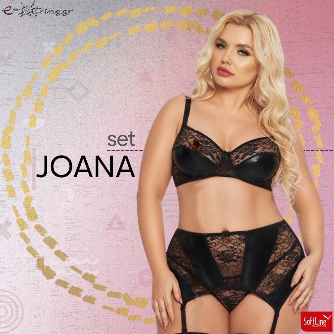 Softland - Γυναικείο σετ εσωρούχων - Softline Joana Μαύρο SFL1898-Black - E-string.gr