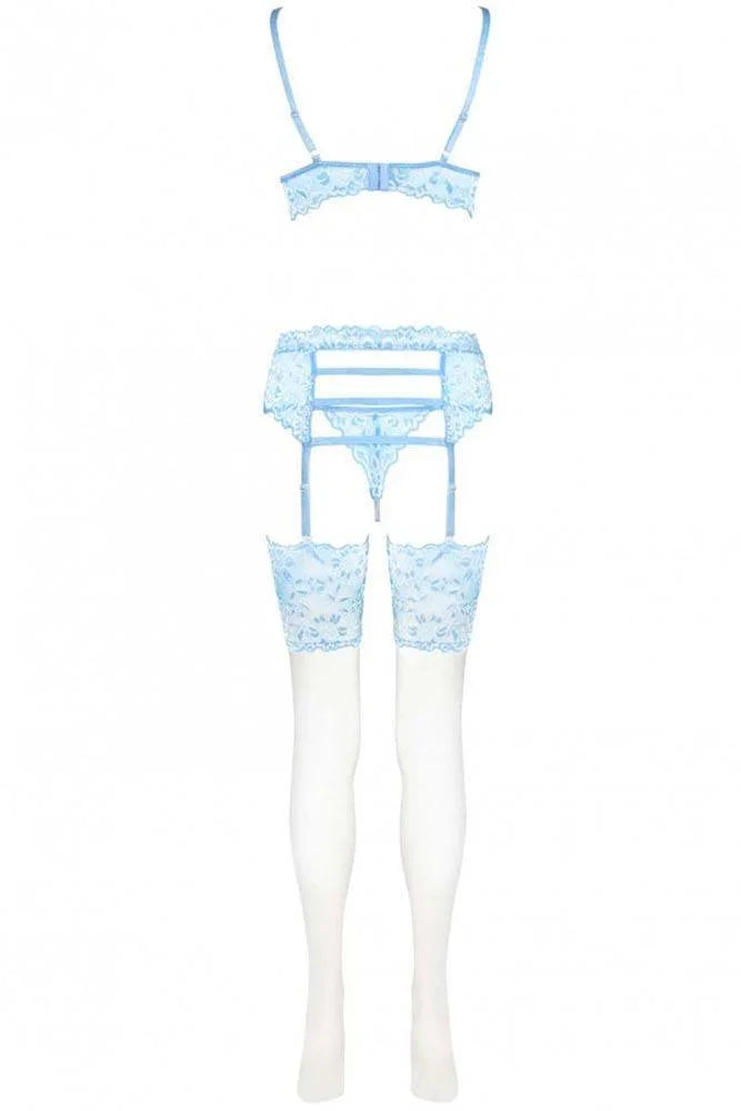 Livco Corsetti - Γυναικείο σετ εσώρουχα - Livco Acarin Set Γαλάζιο LC90409 - E-string.gr