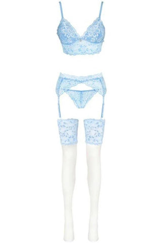 Livco Corsetti - Γυναικείο σετ εσώρουχα - Livco Acarin Set Γαλάζιο LC90409 - E-string.gr