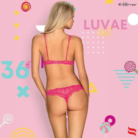 Obsessive - Γυναικείο σετ Εσωρούχων - Obsessive Luvae Set Ροζ OB1463 - E-string.gr