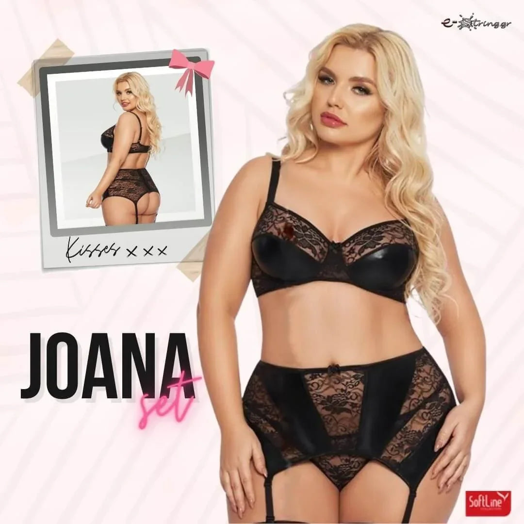 Softland - Γυναικείο σετ εσωρούχων - Softline Joana Μαύρο SFL1898-Black - E-string.gr