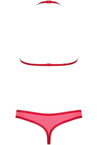 Obsessive - Γυναικείο σετ εσωρούχων - Obsessive 870-SET-3 set 2 Τεμ Κόκκινο OB9812 - E-string.gr