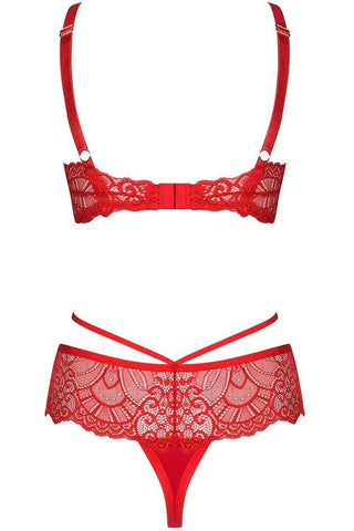 Obsessive - Γυναικείο σετ εσωρούχων - Obsessive Loventy 2-pcs set Plus Size Κόκκινο OB4167 - E-string.gr
