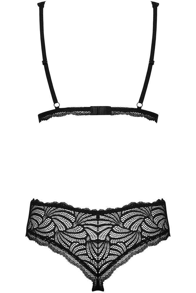 Obsessive - Γυναικείο σετ εσωρούχων - Obsessive Sweetia- set 2 pcs Μαύρο OB0947 - E-string.gr