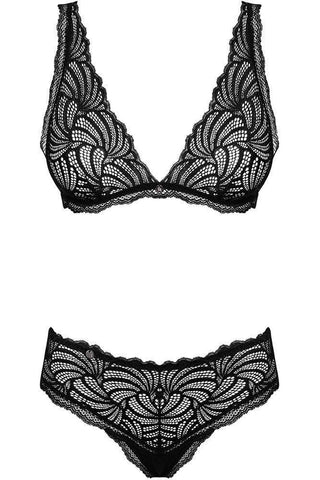 Obsessive - Γυναικείο σετ εσωρούχων - Obsessive Sweetia- set 2 pcs Μαύρο OB0947 - E-string.gr