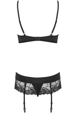 Obsessive - Γυναικείο σετ εσωρούχων - Obsessive Wonderia set 3 pcs Μαύρο OB2608 - E-string.gr