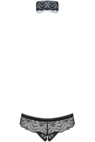 Obsessive - Γυναικείο σετ εσωρούχων - Obsessive Firella 2 pcs set Μαύρο OB8166 - E-string.gr