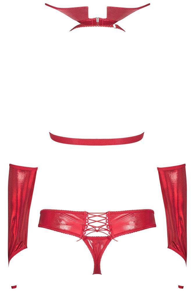 Obsessive - Γυναικείο σετ εσωρούχων - Obsessive Vampines set Κόκκινο OB3276 - E-string.gr