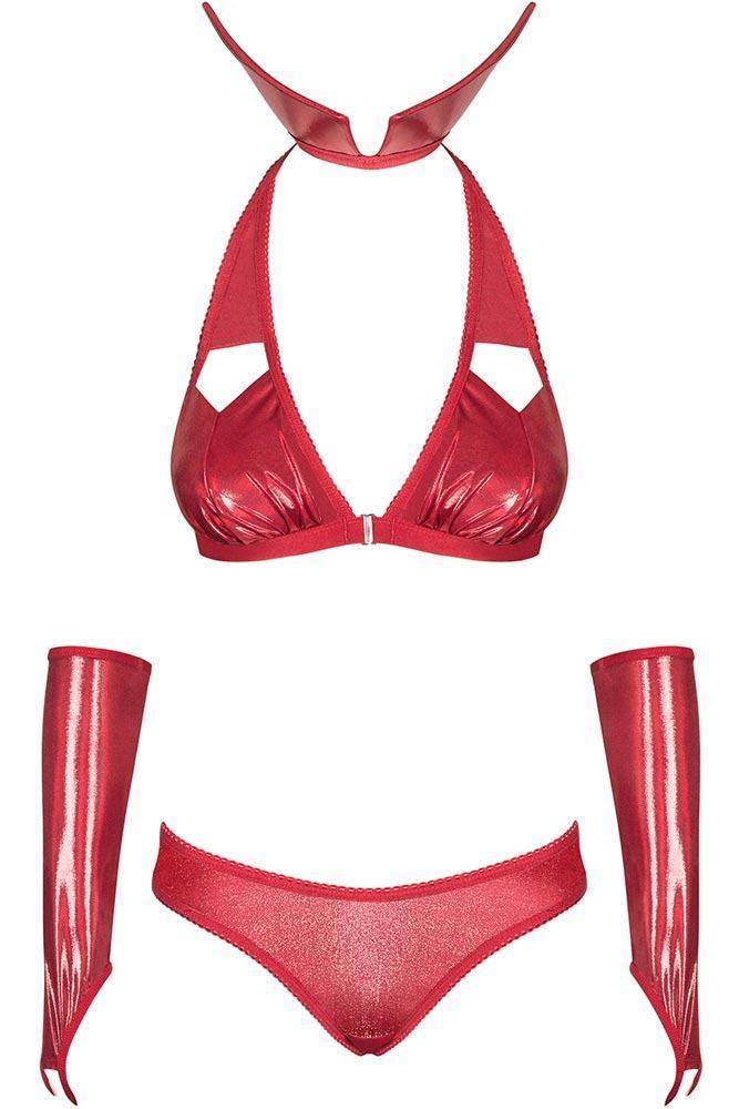 Obsessive - Γυναικείο σετ εσωρούχων - Obsessive Vampines set Κόκκινο OB3276 - E-string.gr