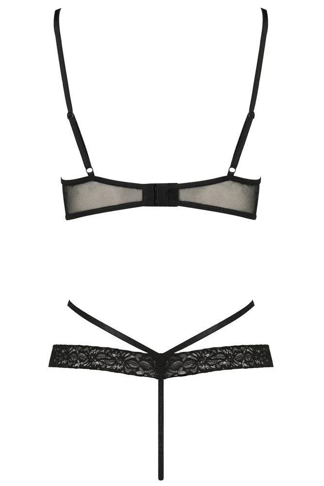 Passion - Γυναικείο σετ εσώρουχα - Passion Femmina bikini Μαύρο κόκκινο PS0053 - E-string.gr