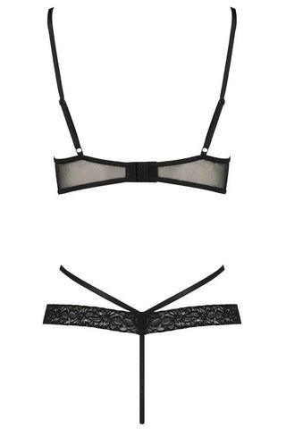 Passion - Γυναικείο σετ εσώρουχα - Passion Femmina bikini Μαύρο κόκκινο PS0053 - E-string.gr