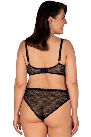 Obsessive - Γυναικείο σετ εσωρούχων - Obsessive Laurise 2-pcs set Plus Size μαύρο OB3016 - E-string.gr