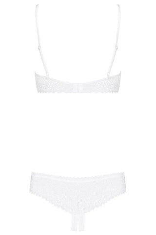 Obsessive - Γυναικείο σετ Εσωρούχων - Obsessive Alabastra Set Λευκό OB9028 - E-string.gr