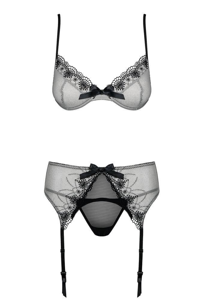 Obsessive - Γυναικείο σετ εσωρούχων- Obsessive Greyla Set OB9455 - E-string.gr