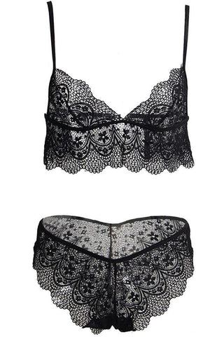 Subblime - Plus Size Σετ Εσώρουχα - Subblime Bra and Panties Μαύρο S-220736 - E-string.gr