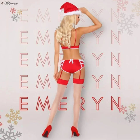 Livco Corsetti - Γυναικεία στολή - Livco Emeryn Set 4 pcs Κόκκινη LC20065 - E-string.gr