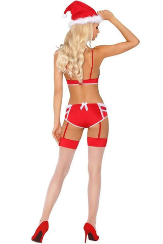 Livco Corsetti - Γυναικεία στολή - Livco Emeryn Set 4 pcs Κόκκινη LC20065 - E-string.gr