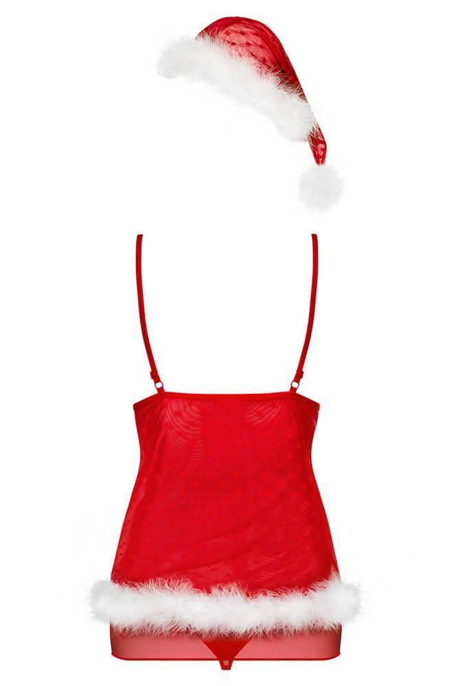 Obsessive - Γυναικεία στολή - Obsessive Santacutie Babydoll OB1373 - E-string.gr