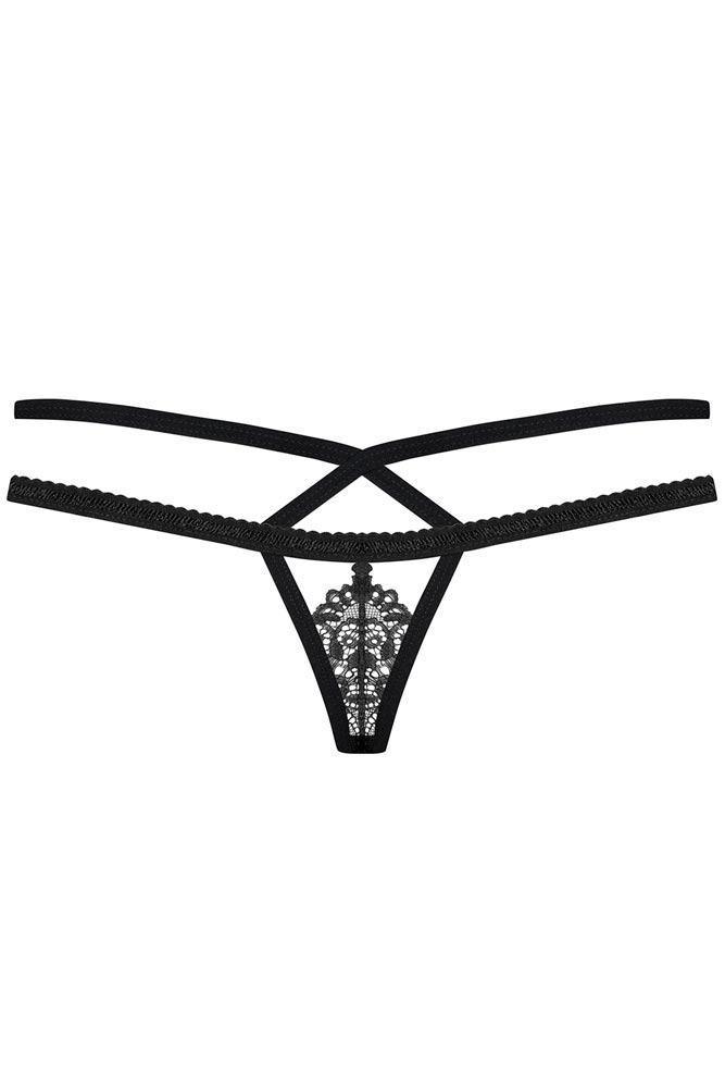 Obsessive - Εσώρουχο τριγωνάκι - Obsessive 838 thong Μαύρο OB2447 - E-string.gr