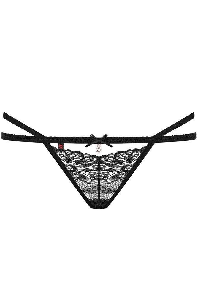Obsessive - Εσώρουχο τριγωνάκι - Obsessive 838 thong Μαύρο OB2447 - E-string.gr