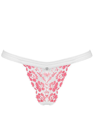 Obsessive - Γυναικείο τριγωνάκι String - Obssesive Bloomys thong Λευκό Ροζ OB6420 - E-string.gr