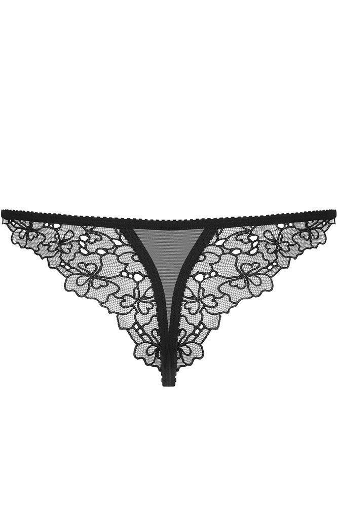 Obsessive - Γυναικείο εσώρουχο - Obssesive Uniquella thong Μαύρο OB1784 - E-string.gr